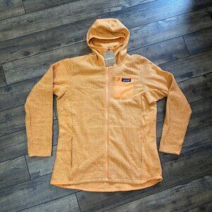 New Patagonia R1 Air Full-Zip Hoody Fleece Jacket Womens XLarge Vivid Apricot